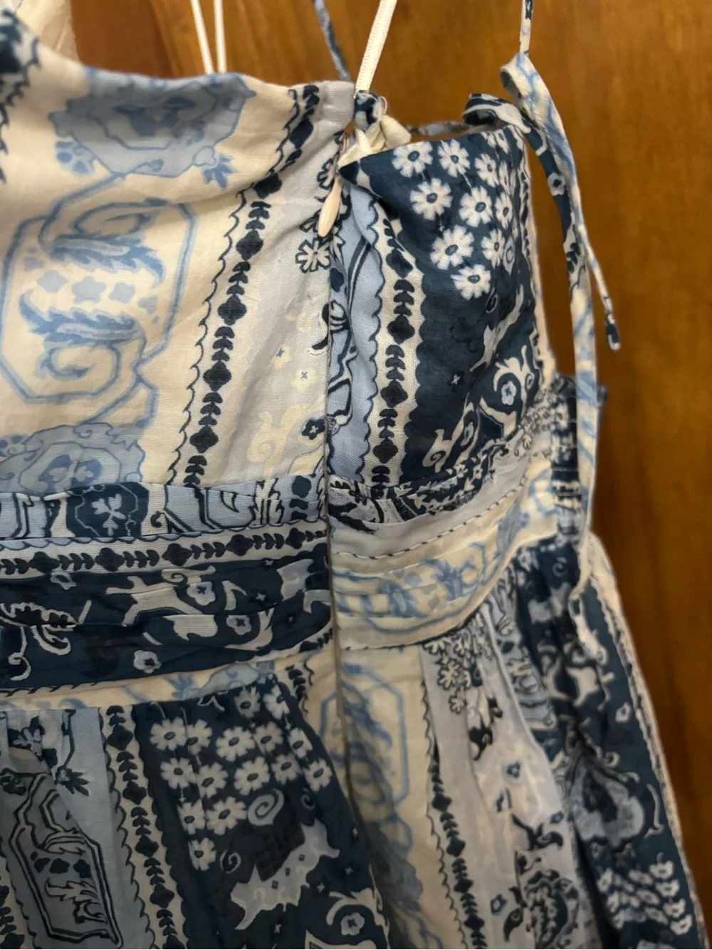 NWOT Abercrombie & Fitch Blue and White Paisley Maxi Dress